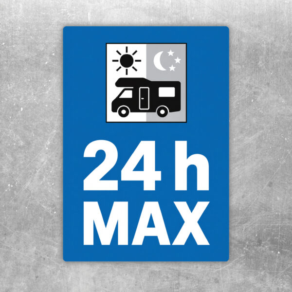 Wohnmobile: maximal 24 Stunden als Aufkleber, Originalmotiv