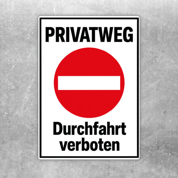 Privatweg – Durchfahrt verboten als Aufkleber, Originalmotiv