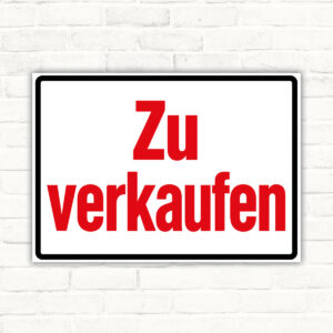 Zu verkaufen als Schild, Originalmotiv