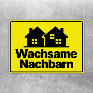 Wachsame Nachbarn als Aufkleber, Originalmotiv