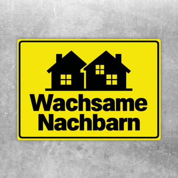 Wachsame Nachbarn als Aufkleber, Originalmotiv