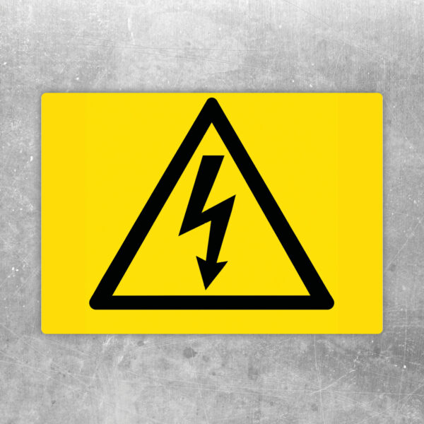 Warnung vor elektrischer Spannung als Aufkleber, Originalmotiv