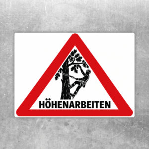Warnung vor Höhenarbeiten am Seil als Aufkleber, Originalmotiv