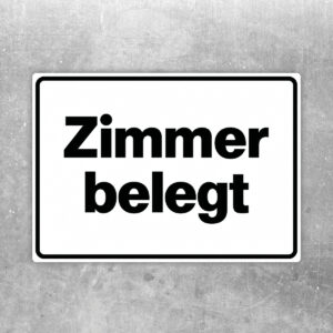 Originalmotiv: Zimmer belegt als Aufkleber