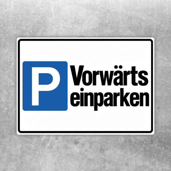 Originalmotiv: P Vorwärts einparken als Aufkleber